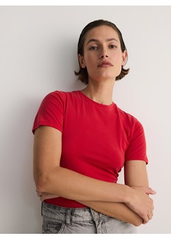 Reserved - T-shirt z modalem - czerwony ze sklepu Reserved w kategorii Bluzki damskie - zdjęcie 172604142