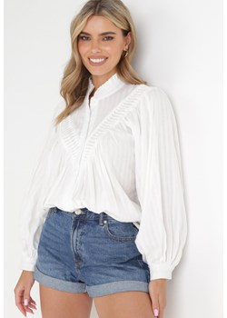 Biała Koszula Oversize Megona ze sklepu Born2be Odzież w kategorii Koszule damskie - zdjęcie 172604792