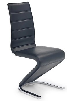 Czarne krzesło metalowe w stylu nowoczesnym - Altel ze sklepu Edinos.pl w kategorii Krzesła - zdjęcie 172604913