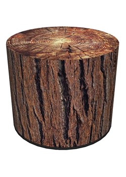 Okrągła pufa z motywem drewna 17 wzorów - Adelos 2X ze sklepu Edinos.pl w kategorii Meble dziecięce - zdjęcie 172604942