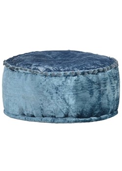 Niebieska pufa tapicerowana glamour - Etipo ze sklepu Edinos.pl w kategorii Meble dziecięce - zdjęcie 172604964