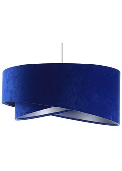 Niebiesko-srebrna welurowa lampa wisząca - EX989-Tersa ze sklepu Edinos.pl w kategorii Lampy wiszące - zdjęcie 172604993