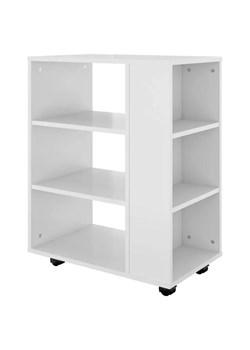 Wysoka szafka biurowa na kółkach biały połysk - Rabi 4X ze sklepu Edinos.pl w kategorii Meble biurowe - zdjęcie 172605264