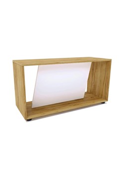 Skandynawski stolik kawowy dąb craft + biały - Allon 3X ze sklepu Edinos.pl w kategorii Stoliki kawowe - zdjęcie 172605482