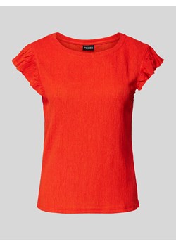 T-shirt z fakturowanym wzorem model ‘LUNA’ ze sklepu Peek&Cloppenburg  w kategorii Bluzki damskie - zdjęcie 172606260