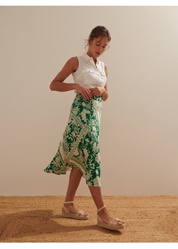 Mohito - Wiskozowa zielona spódnica midi - zielony ze sklepu Mohito w kategorii Spódnice - zdjęcie 172607601