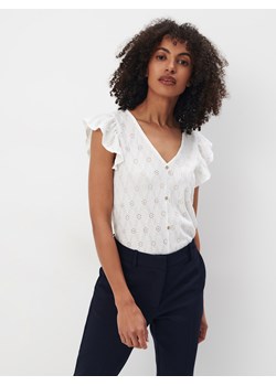 Mohito - Biała bluzka z haftem - biały ze sklepu Mohito w kategorii Bluzki damskie - zdjęcie 172607623