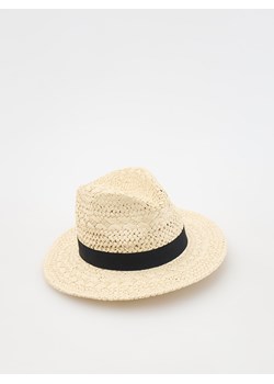 Reserved - Pleciony kapelusz z papierowej słomki - kremowy ze sklepu Reserved w kategorii Kapelusze damskie - zdjęcie 172608522
