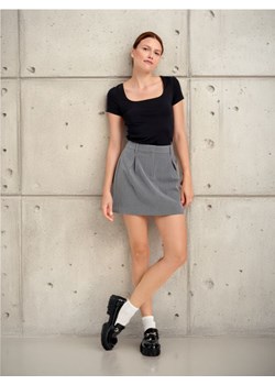 Sinsay - Spódnica mini trapezowa - szary ze sklepu Sinsay w kategorii Spódnice - zdjęcie 172609552
