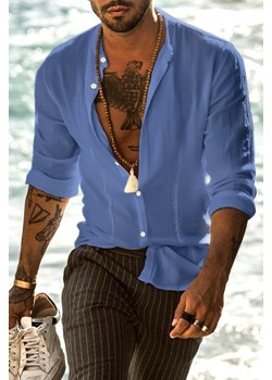 Koszula FENDORO BLUE ze sklepu Ivet Shop w kategorii Koszule męskie - zdjęcie 172609710