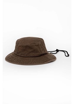 Rip Curl kapelusz bawełniany kolor brązowy bawełniany ze sklepu ANSWEAR.com w kategorii Kapelusze męskie - zdjęcie 172610633