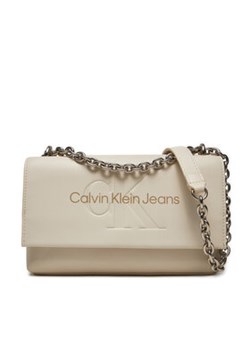 Calvin Klein Jeans Torebka Sculpted Ew Flap Wichain25 Mono K60K612221 Écru ze sklepu MODIVO w kategorii Listonoszki - zdjęcie 172613470