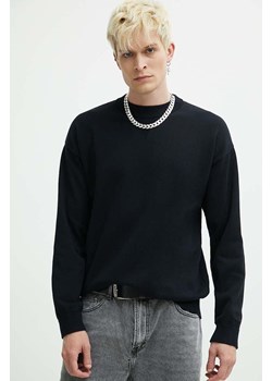 HUGO sweter bawełniany kolor czarny lekki ze sklepu ANSWEAR.com w kategorii Swetry męskie - zdjęcie 172615293