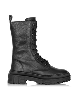 Czarne skórzane buty damskie ze sklepu OCHNIK w kategorii Botki - zdjęcie 172615804