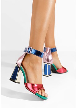 Wielokolorowy eleganckie sandały Wella V3 ze sklepu Zapatos w kategorii Sandały damskie - zdjęcie 172615883