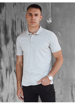 Koszulka męska polo jasnoszara Dstreet PX0597 ze sklepu DSTREET.PL w kategorii T-shirty męskie - zdjęcie 172615940