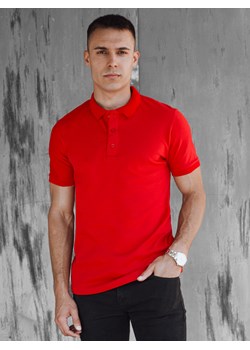 Koszulka męska polo czerwona Dstreet PX0598 ze sklepu DSTREET.PL w kategorii T-shirty męskie - zdjęcie 172615942