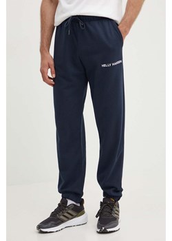 Helly Hansen spodnie dresowe kolor granatowy gładkie ze sklepu PRM w kategorii Spodnie męskie - zdjęcie 172617250