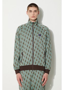 Needles bluza Track Jacket męska kolor turkusowy wzorzysta OT224 ze sklepu PRM w kategorii Bluzy męskie - zdjęcie 172617282