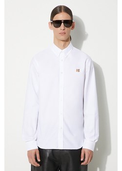 Maison Kitsuné koszula bawełniana Mini Fox Head Classic Bd Shirt męska kolor biały regular z kołnierzykiem button-down MM00413WC2010 ze sklepu PRM w kategorii Koszule męskie - zdjęcie 172617352