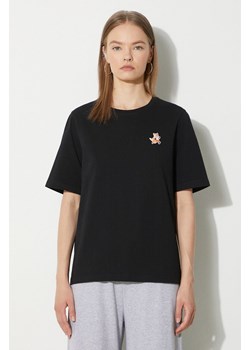 Maison Kitsuné t-shirt bawełniany Speedy Fox Patch Comfort Tee Shirt damski kolor czarny MW00119KJ0008 ze sklepu PRM w kategorii Bluzki damskie - zdjęcie 172617623