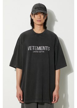 VETEMENTS t-shirt bawełniany Crystal Limited Edition T-Shirt kolor czarny z aplikacją UE64TR830B ze sklepu PRM w kategorii T-shirty męskie - zdjęcie 172617703