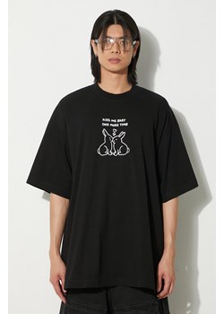VETEMENTS t-shirt bawełniany Kissing Bunnies kolor czarny z nadrukiem UE64TR240B ze sklepu PRM w kategorii T-shirty męskie - zdjęcie 172617711