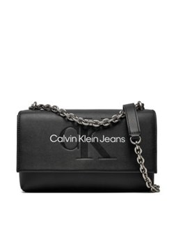 Calvin Klein Jeans Torebka Sculpted Ew Flat W/Chain25 Mono K60K612221 Czarny ze sklepu MODIVO w kategorii Listonoszki - zdjęcie 172618722