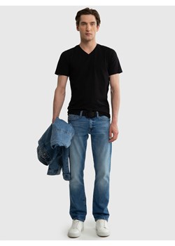 Koszulka męska v-neck z bawełny supima Supiclassicov 906 ze sklepu Big Star w kategorii T-shirty męskie - zdjęcie 172619020