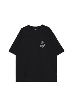 Cropp - Czarny t-shirt z naszywką - czarny ze sklepu Cropp w kategorii T-shirty męskie - zdjęcie 172619650