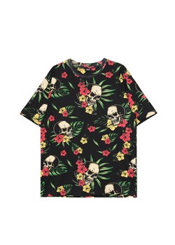 Cropp - Koszulka z hawajskim motywem - czarny ze sklepu Cropp w kategorii T-shirty męskie - zdjęcie 172619653