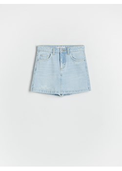 Reserved - Jeansowe szorty imitujące spódnicę - niebieski ze sklepu Reserved w kategorii Spodenki dziewczęce - zdjęcie 172620043