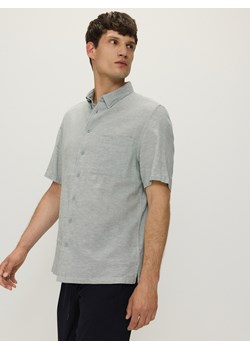Reserved - Koszula regular z lnem - jasnozielony ze sklepu Reserved w kategorii Koszule męskie - zdjęcie 172620122