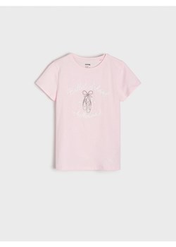 Sinsay - Koszulka z nadrukiem - różowy ze sklepu Sinsay w kategorii Bluzki dziewczęce - zdjęcie 172621251