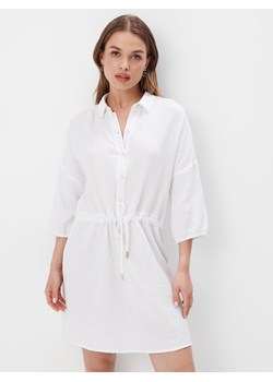 Mohito - Koszulowa sukienka mini - biały ze sklepu Mohito w kategorii Sukienki - zdjęcie 172621784