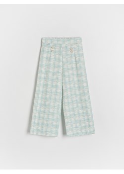 Reserved - Tweedowe spodnie - jasnoturkusowy ze sklepu Reserved w kategorii Spodnie dziewczęce - zdjęcie 172622032
