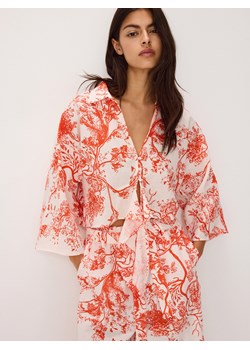 Reserved - Krótka koszula kimono z wiązaniem - wielobarwny ze sklepu Reserved w kategorii Bluzki damskie - zdjęcie 172622041