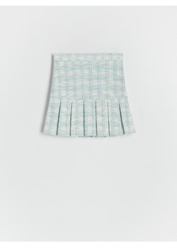 Reserved - Tweedowa spódnica - jasnoturkusowy ze sklepu Reserved w kategorii Spódnice dziewczęce - zdjęcie 172623741
