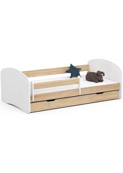 Skandynawskie łóżko dziecięce białe + dąb sonoma - Ellsa 4X 80x160 ze sklepu Edinos.pl w kategorii Łóżka dziecięce - zdjęcie 172624101