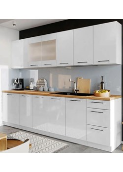 Zestaw 8 białych szafek kuchennych - Elora 4S połysk ze sklepu Edinos.pl w kategorii Zestawy mebli kuchennych - zdjęcie 172624131