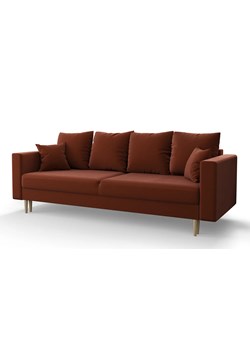 Brązowa sofa rozkładana - Diamante ze sklepu Edinos.pl w kategorii Sofy i kanapy - zdjęcie 172624250