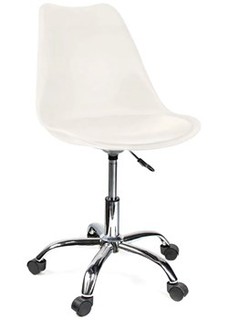 Białe krzesło obrotowe do biurka - Fosi 3X ze sklepu Edinos.pl w kategorii Krzesła biurowe - zdjęcie 172624381