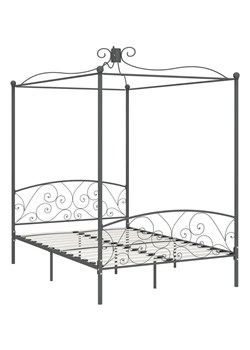 Szare metalowe łóżko rustykalne 120x200 cm - Orfes ze sklepu Edinos.pl w kategorii Łóżka i materace - zdjęcie 172624664
