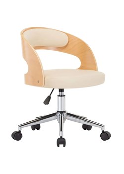 Kremowy nowoczesny fotel obrotowy - Oxofi 5X ze sklepu Edinos.pl w kategorii Krzesła do biurka - zdjęcie 172624733