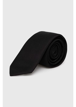 HUGO krawat kolor czarny 50503476 ze sklepu ANSWEAR.com w kategorii Krawaty - zdjęcie 172625571