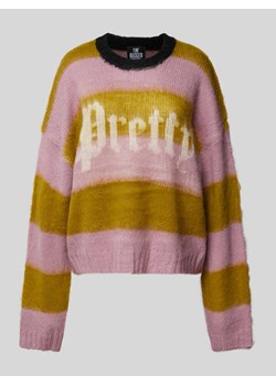 Sweter z dzianiny z nadrukiem z napisem model ‘PRETTY’ ze sklepu Peek&Cloppenburg  w kategorii Swetry damskie - zdjęcie 172626381