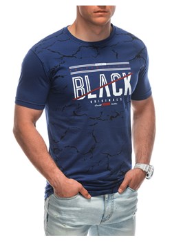 T-shirt męski z nadrukiem 1938S - niebieski ze sklepu Edoti w kategorii T-shirty męskie - zdjęcie 172627630