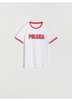 Sinsay - Koszulka Polska - biały ze sklepu Sinsay w kategorii T-shirty męskie - zdjęcie 172628434