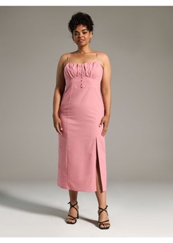 Sinsay - Sukienka midi - różowy ze sklepu Sinsay w kategorii Sukienki - zdjęcie 172628440