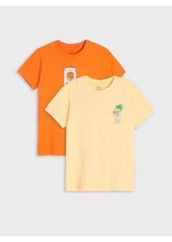 Sinsay - Koszulki 2 pack - pomarańczowy ze sklepu Sinsay w kategorii T-shirty chłopięce - zdjęcie 172628520
